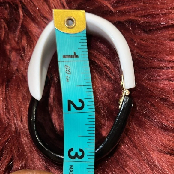 Black and white Vennerie cuff style chunky  Clamper Bangle Bracelet - Picture 13 of 16